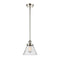 Cone Mini Pendant shown in the Polished Nickel finish with a Seedy shade