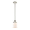 Bell Mini Pendant shown in the Polished Nickel finish with a Matte White shade