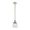 Bell Mini Pendant shown in the Polished Nickel finish with a Clear shade