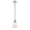 Cone Mini Pendant shown in the Polished Nickel finish with a Matte White shade