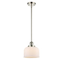 Bell Mini Pendant shown in the Polished Nickel finish with a Matte White shade