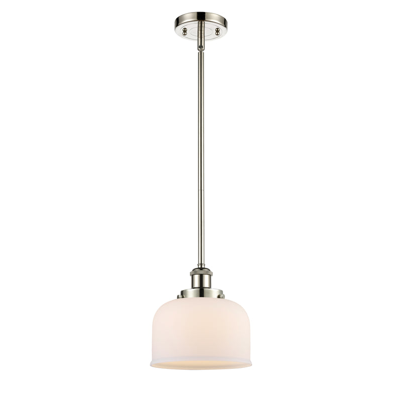 Bell Mini Pendant shown in the Polished Nickel finish with a Matte White shade