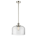 Bell Mini Pendant shown in the Polished Nickel finish with a Clear shade