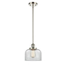 Bell Mini Pendant shown in the Polished Nickel finish with a Clear shade