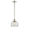 Bell Mini Pendant shown in the Polished Nickel finish with a Clear shade