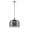 Bell Mini Pendant shown in the Polished Nickel finish with a Plated Smoke shade