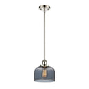 Bell Mini Pendant shown in the Polished Nickel finish with a Plated Smoke shade