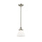 Cone Mini Pendant shown in the Brushed Satin Nickel finish with a Matte White shade