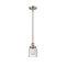 Bell Mini Pendant shown in the Brushed Satin Nickel finish with a Seedy shade