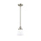 Cone Mini Pendant shown in the Brushed Satin Nickel finish with a Matte White shade