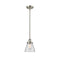 Cone Mini Pendant shown in the Brushed Satin Nickel finish with a Clear shade