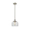 Bell Mini Pendant shown in the Brushed Satin Nickel finish with a Clear shade