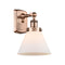 Cone Sconce shown in the Antique Copper finish with a Matte White shade