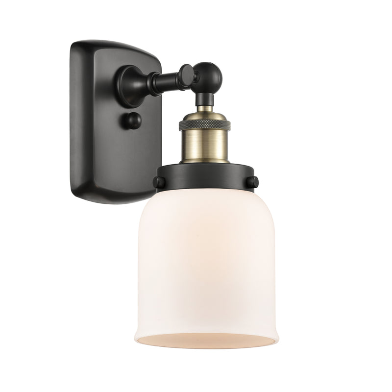 Bell Sconce shown in the Black Antique Brass finish with a Matte White shade