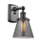 Cone Sconce shown in the Oil Rubbed Bronze finish with a Plated Smoke shade