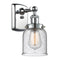 Bell Sconce shown in the Polished Chrome finish with a Seedy shade