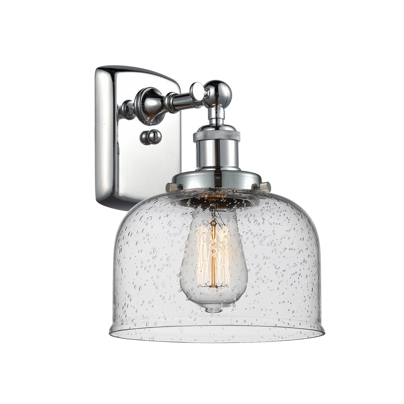 Bell Sconce shown in the Polished Chrome finish with a Seedy shade