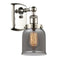 Bell Sconce shown in the Polished Nickel finish with a Plated Smoke shade