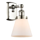 Cone Sconce shown in the Polished Nickel finish with a Matte White shade