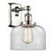 Bell Sconce shown in the Polished Nickel finish with a Clear shade