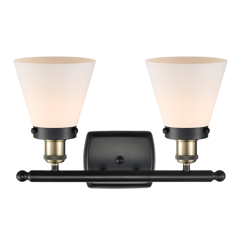 Innovations Lighting Small Cone 2 Light Bath Vanity Light Part Of The Ballston Collection 916-2W-BAB-G61-LED