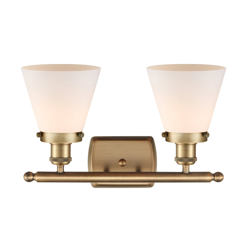 Innovations Lighting Small Cone 2 Light Bath Vanity Light Part Of The Ballston Collection 916-2W-BB-G61