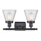 Innovations Lighting Small Cone 2 Light Bath Vanity Light Part Of The Ballston Collection 916-2W-BK-G64-LED