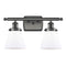 Cone Bath Vanity Light shown in the Oil Rubbed Bronze finish with a Matte White shade