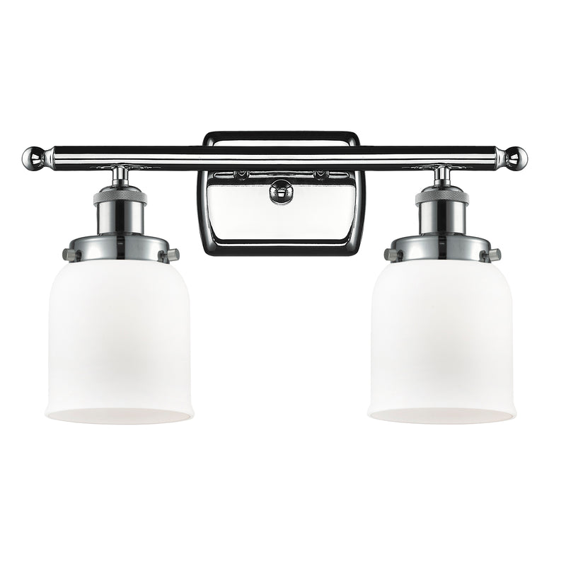 Bell Bath Vanity Light shown in the Polished Chrome finish with a Matte White shade