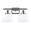 Bell Bath Vanity Light shown in the Polished Chrome finish with a Matte White shade