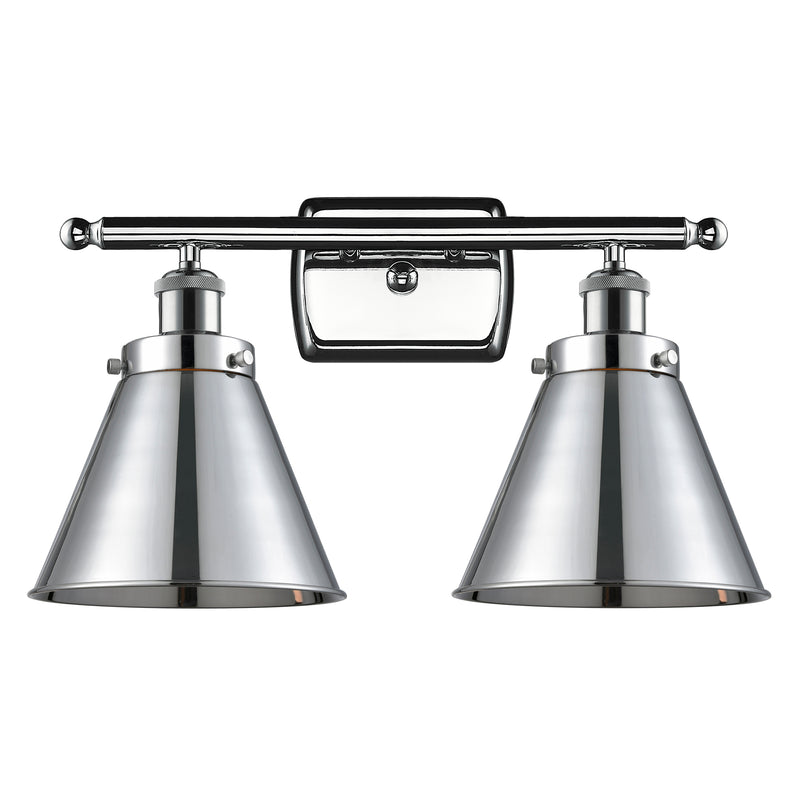 Appalachian Bath Vanity Light shown in the Polished Chrome finish with a Polished Chrome shade