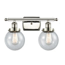 Beacon Bath Vanity Light shown in the Polished Nickel finish with a Seedy shade