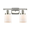 Bell Bath Vanity Light shown in the Polished Nickel finish with a Matte White shade