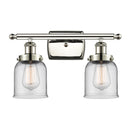 Bell Bath Vanity Light shown in the Polished Nickel finish with a Clear shade