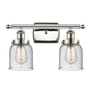 Bell Bath Vanity Light shown in the Polished Nickel finish with a Seedy shade