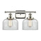 Bell Bath Vanity Light shown in the Polished Nickel finish with a Clear shade