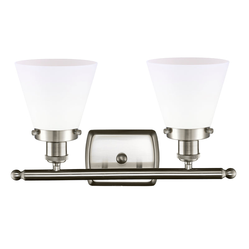 Innovations Lighting Small Cone 2 Light Bath Vanity Light Part Of The Ballston Collection 916-2W-SN-G61-LED