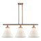 Cone Island Light shown in the Antique Copper finish with a Matte White shade