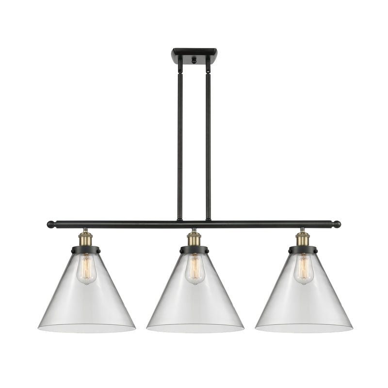 Cone Island Light shown in the Black Antique Brass finish with a Clear shade