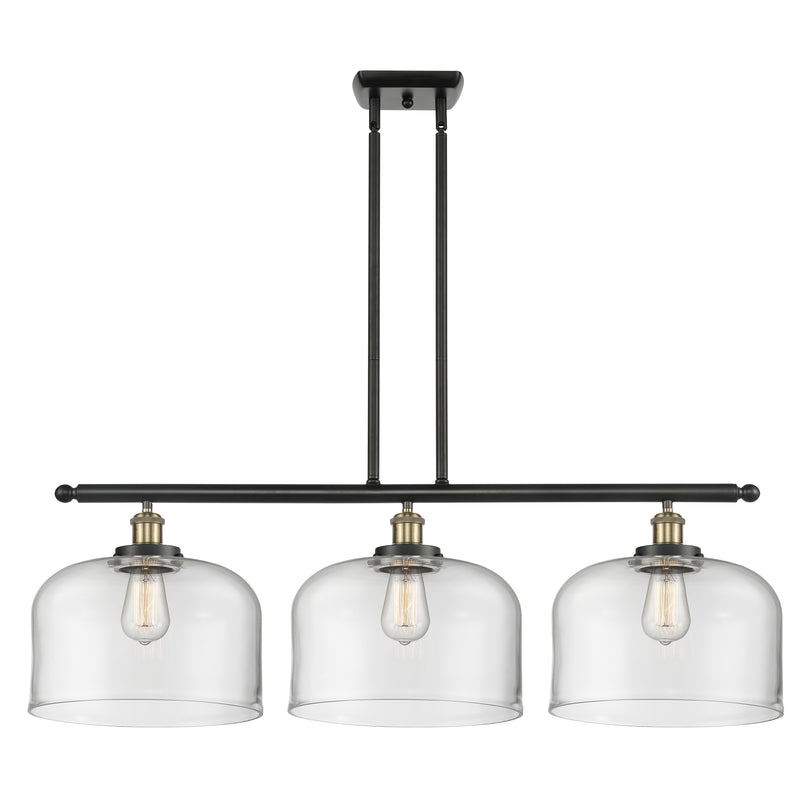 Bell Island Light shown in the Black Antique Brass finish with a Clear shade