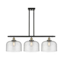 Bell Island Light shown in the Black Antique Brass finish with a Seedy shade