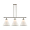 Cone Island Light shown in the Polished Nickel finish with a Matte White shade