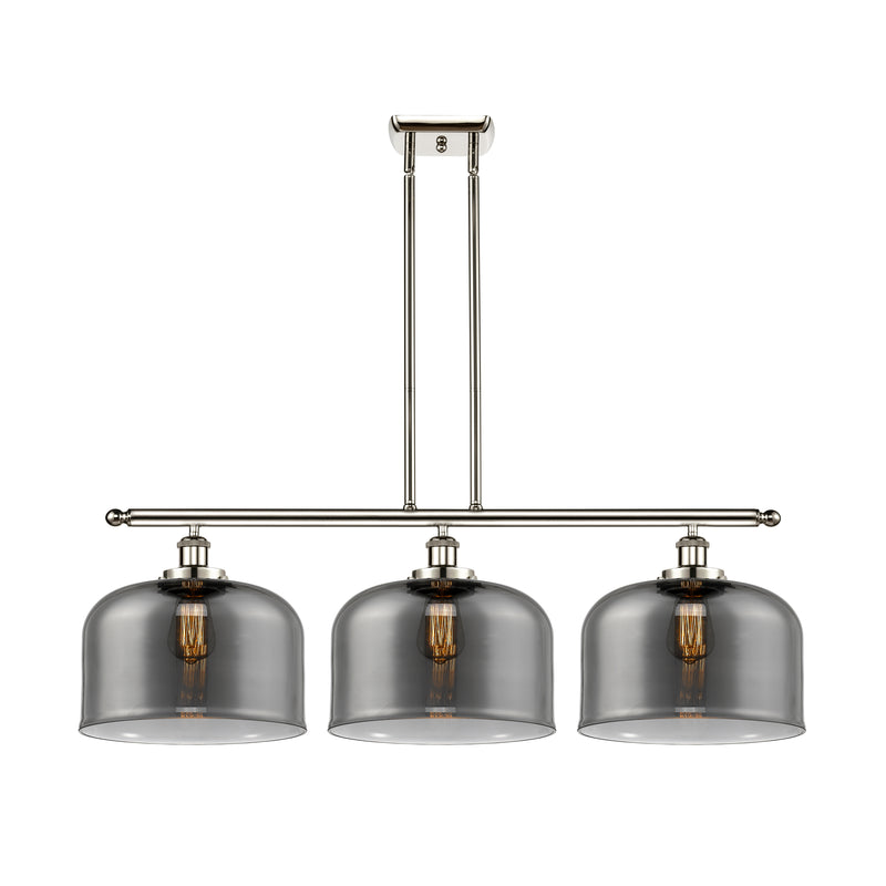 Bell Island Light shown in the Polished Nickel finish with a Plated Smoke shade