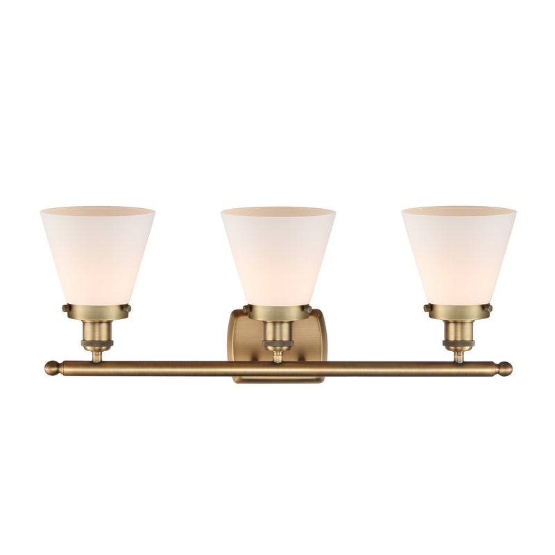 Innovations Lighting Small Cone 3 Light Bath Vanity Light Part Of The Ballston Collection 916-3W-BB-G61-LED