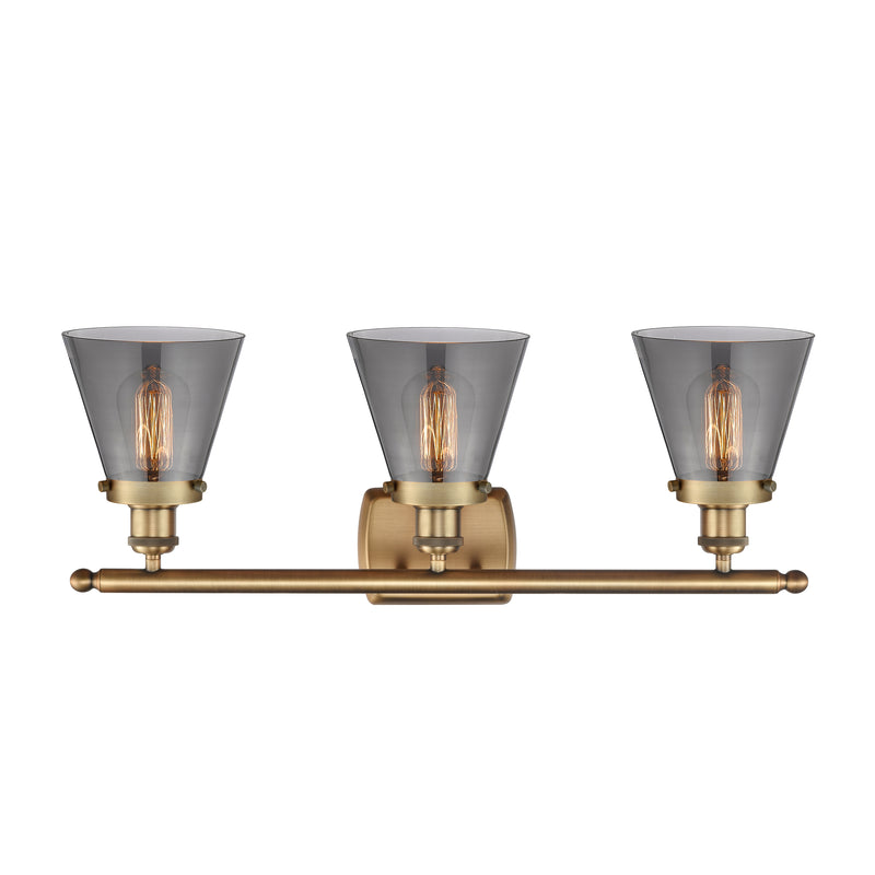 Innovations Lighting Small Cone 3 Light Bath Vanity Light Part Of The Ballston Collection 916-3W-BB-G63-LED