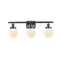 Beacon Bath Vanity Light shown in the Matte Black finish with a Matte White shade