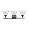 Innovations Lighting Large Cone 3 Light Bath Vanity Light Part Of The Ballston Collection 916-3W-BK-G44-LED