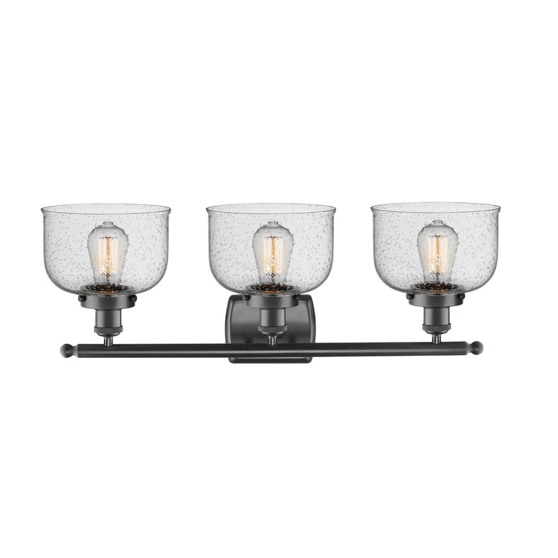 Innovations Lighting Large Bell 3 Light Bath Vanity Light Part Of The Ballston Collection 916-3W-BK-G74-LED