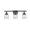 Bell Bath Vanity Light shown in the Oil Rubbed Bronze finish with a Clear shade