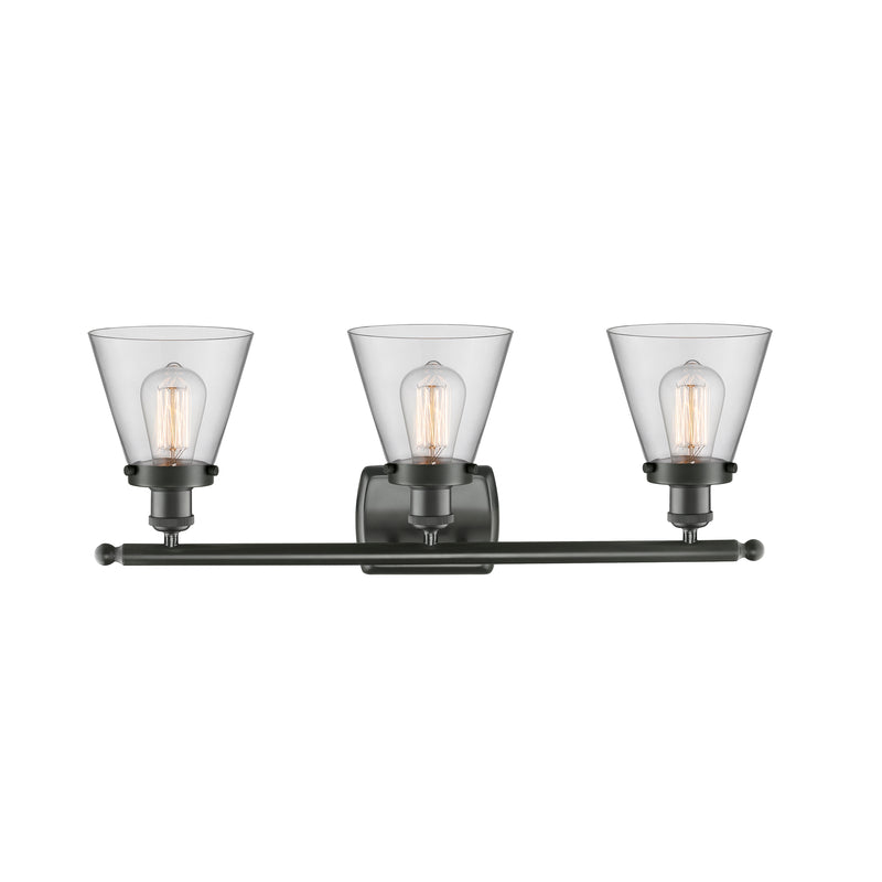 Innovations Lighting Small Cone 3 Light Bath Vanity Light Part Of The Ballston Collection 916-3W-OB-G62